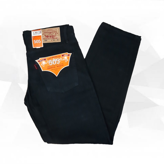 CELANA JEANS STANDAR PRIA LEVIS REGULER 505 HITAM