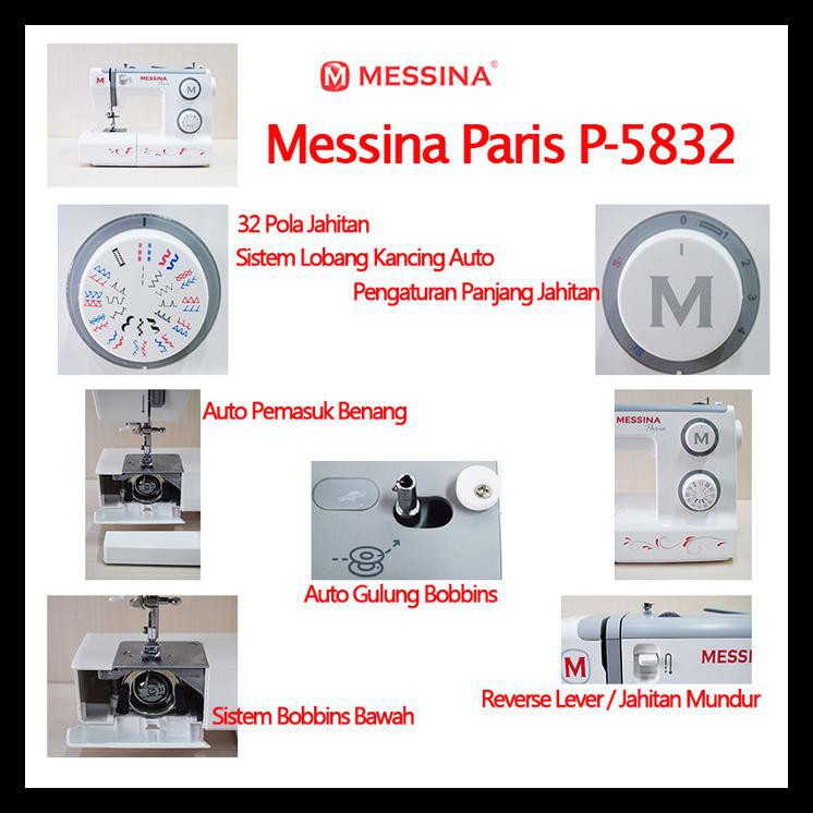 PROMO Mesin Jahit MESSINA P5832 (Portable)
