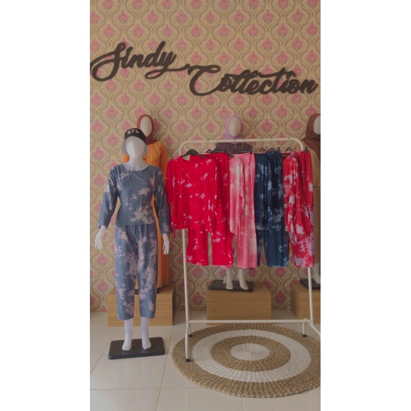 One set tie dye lengan panjang