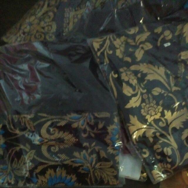 Rhisna Batik Hrb026 Kemeja Batik Mozaik Biru