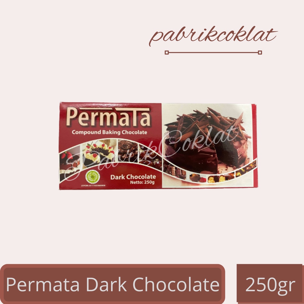 

Permata Dark Coklat Blok 250gr - Dark Compound Chocolate 250gram