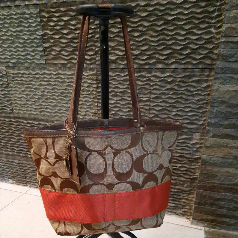 Preloved  Tas Coach Mini kanvas