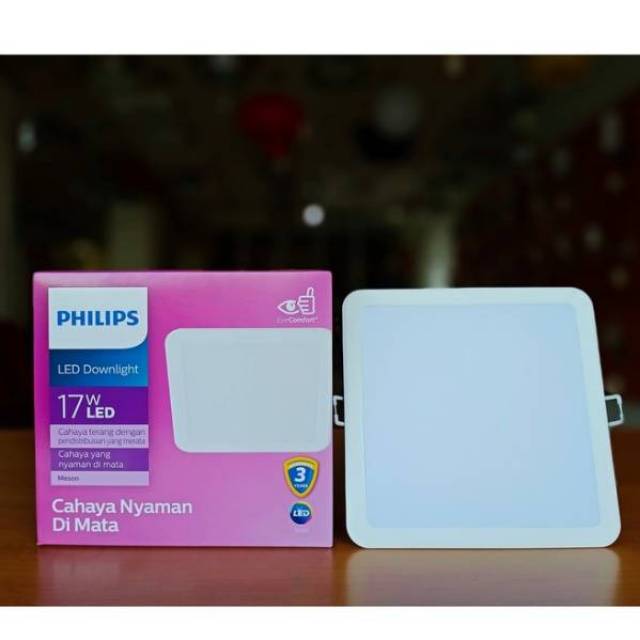 Lampu Sni Philips Led Downlight 59467 Meson Sq 17w 6inch 150 Gen 3 Kotak Inbow 17 Watt Hias Plafon Shopee Indonesia Lampu plafon philips kotak