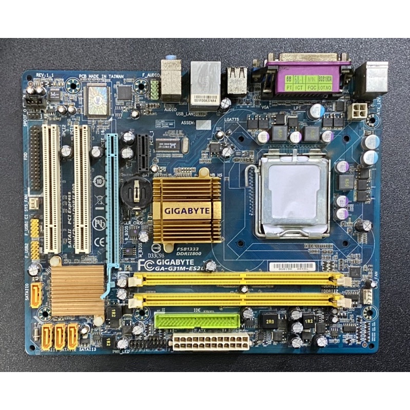 Motherboard Intel Gigabyte GA-G31M-ES2L LGA775 DDR2 Second