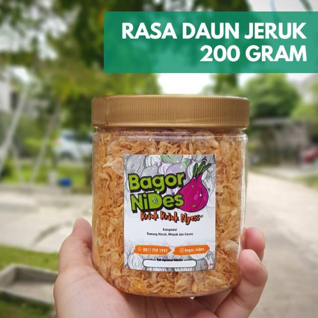 

Bawang Goreng Sumenep 200 gram (Daun Jeruk) | Bagor NiDes
