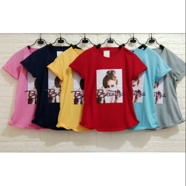 KOAS BEAUTIFUL | KAOS WANITA | KAOS SPANDEX PREMIUM |  KAOS TERBARU COD BAYAR DI TEMPAT
