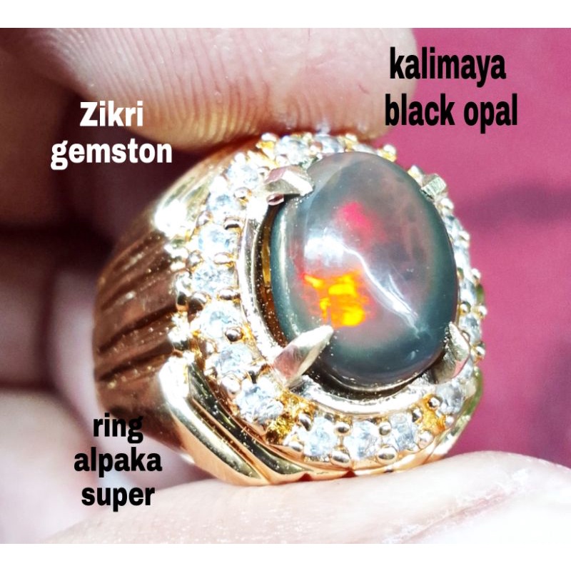 CINCIN BATU KALIMAYA BLACK OPAL JARONG