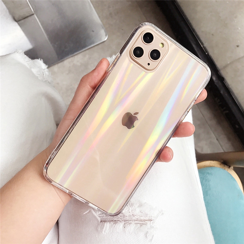 Case HOLOGRAM Pelangi Untuk IPHONE 14 Pro Max 12 Pro Max 11 11PRO 11 PROMAX 7 8 Plus 6 6s