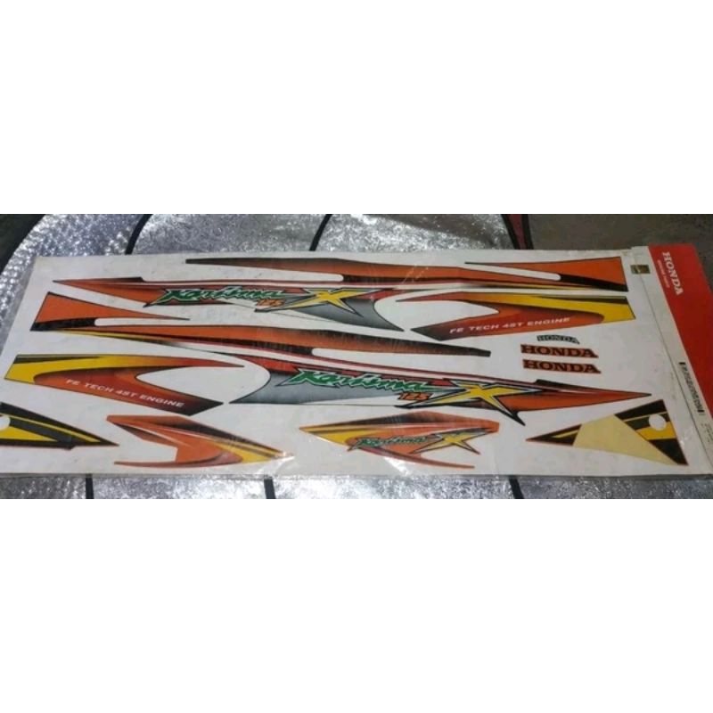 871x0 kph 730 zd original AHM Astra Honda motor stripe set black orange Dr striping stiker box cover