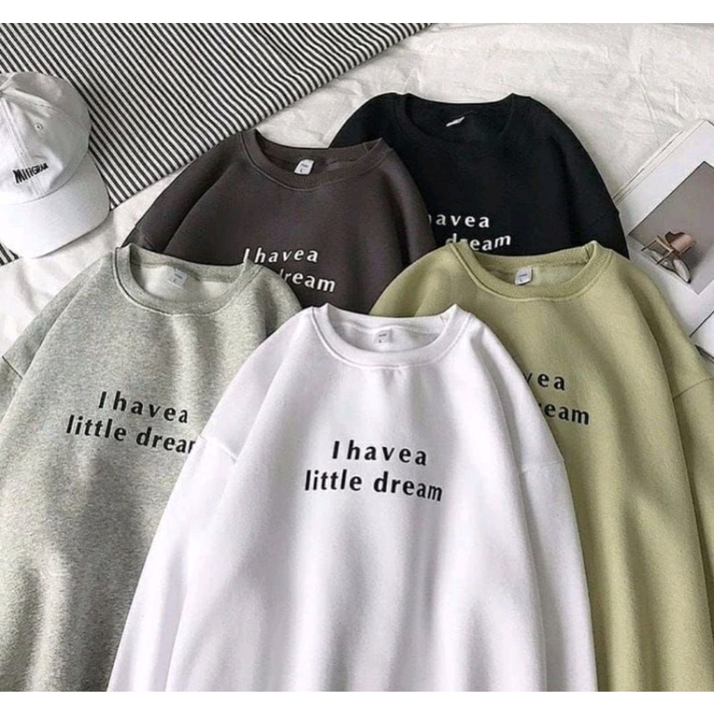 l HAVEA LITTLE DREAM SWEATER OBLONG CREWNECK WANITA