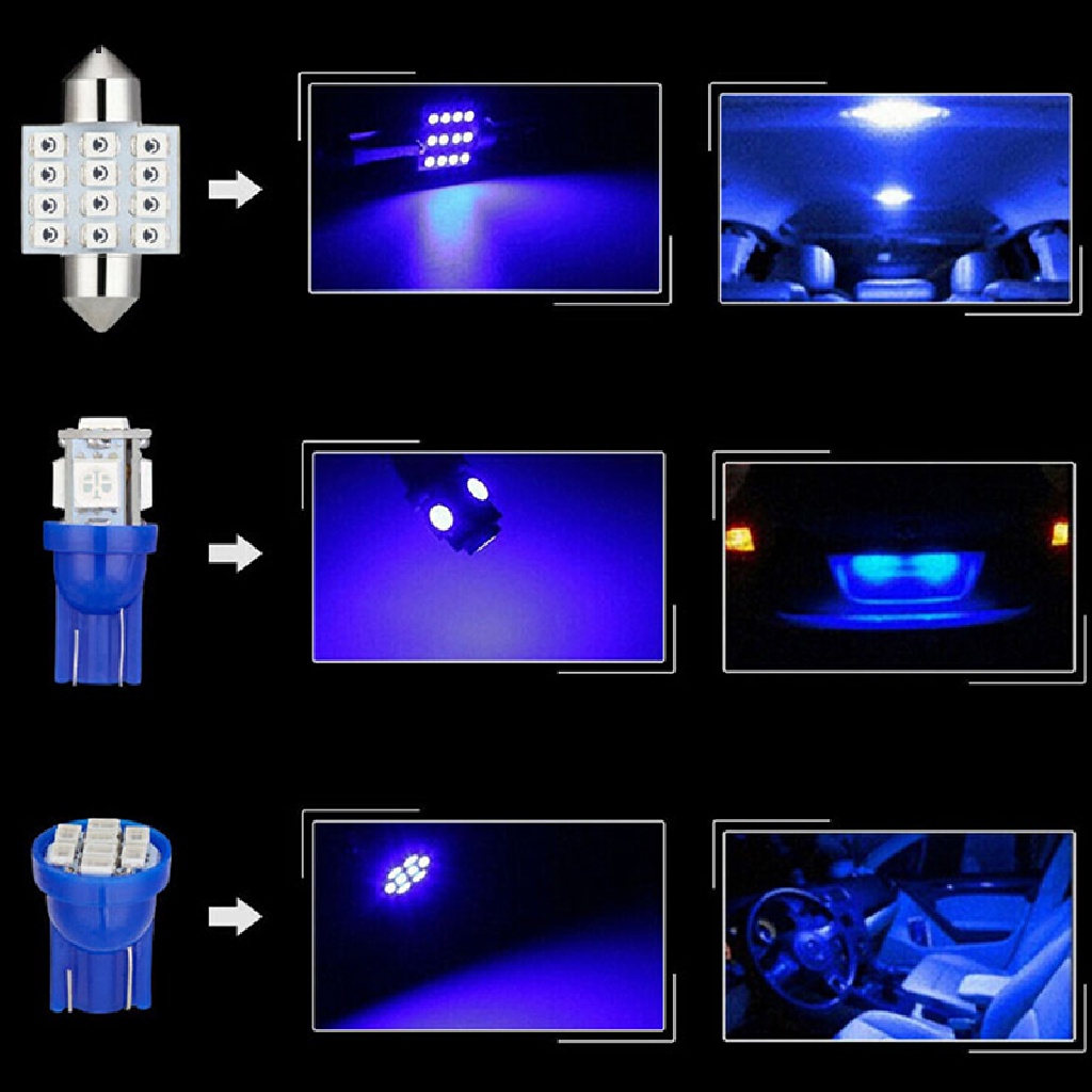 13pcs Lampu Led 12v Untuk Plat Nomor Mobil