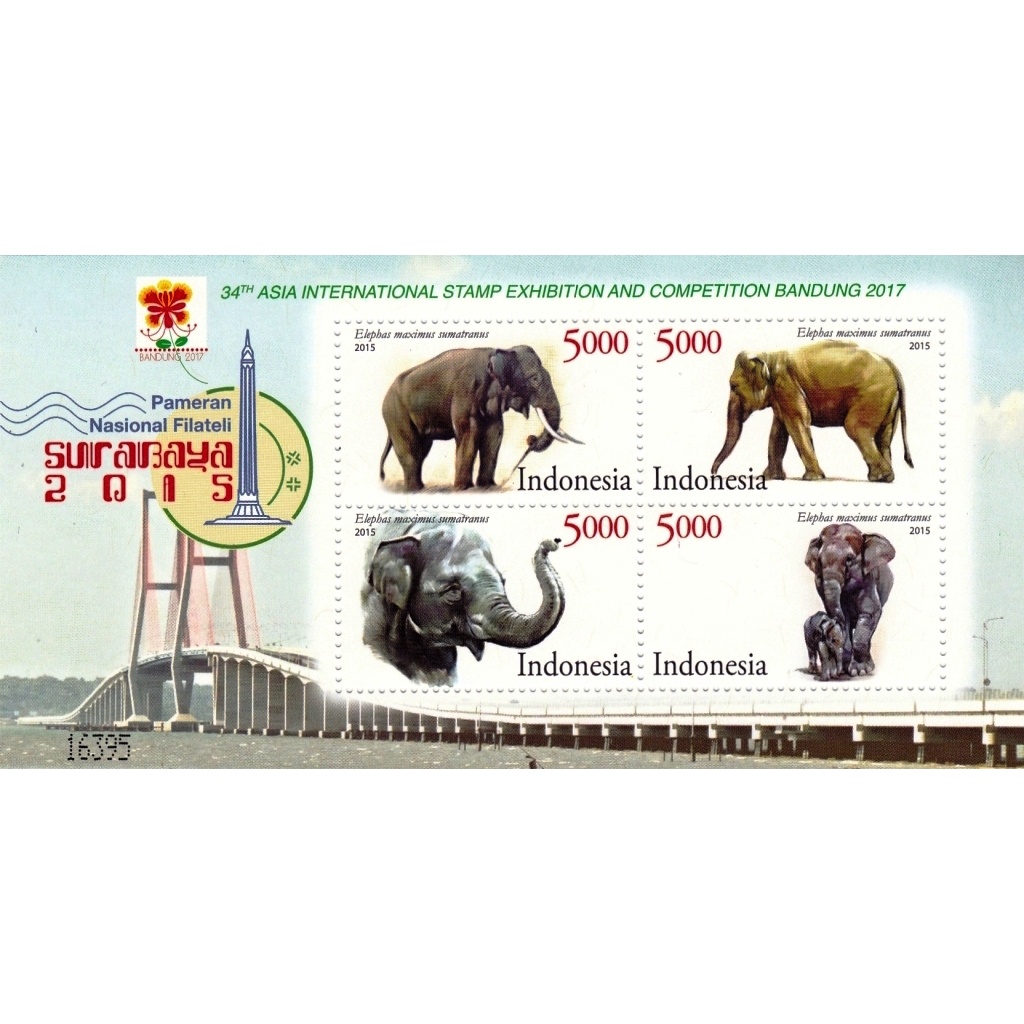 

Perangko Indonesia 2015 Gajah Pameran Filateli Souvenir sheet MNH