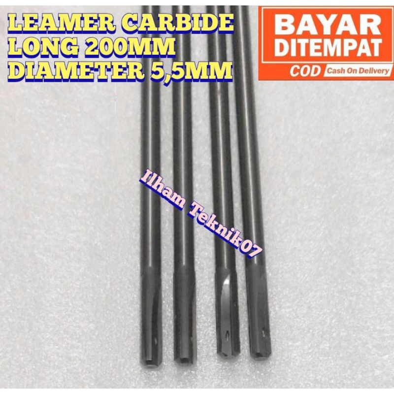 REAMER FULL  CARBIDE 5.5 MM LONGG 200 MM