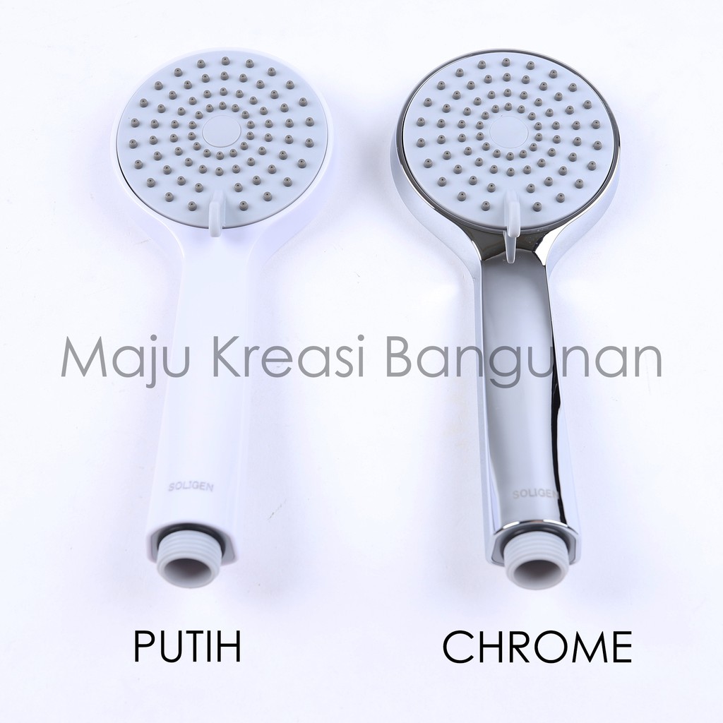 Hand Shower SOLIGEN A195 PVC ABS Chrome Putih Hitam Kamar Mandi Tipe A 195 Kepala Toilet