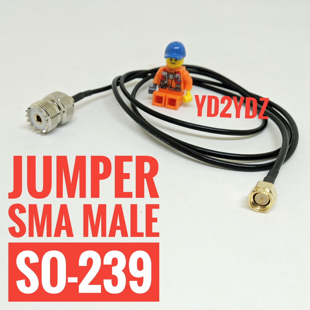 Kabel jumper sma male to pl female so-239 adapter konektor radio ht connector sma-m uhf female so239 nanovna swr