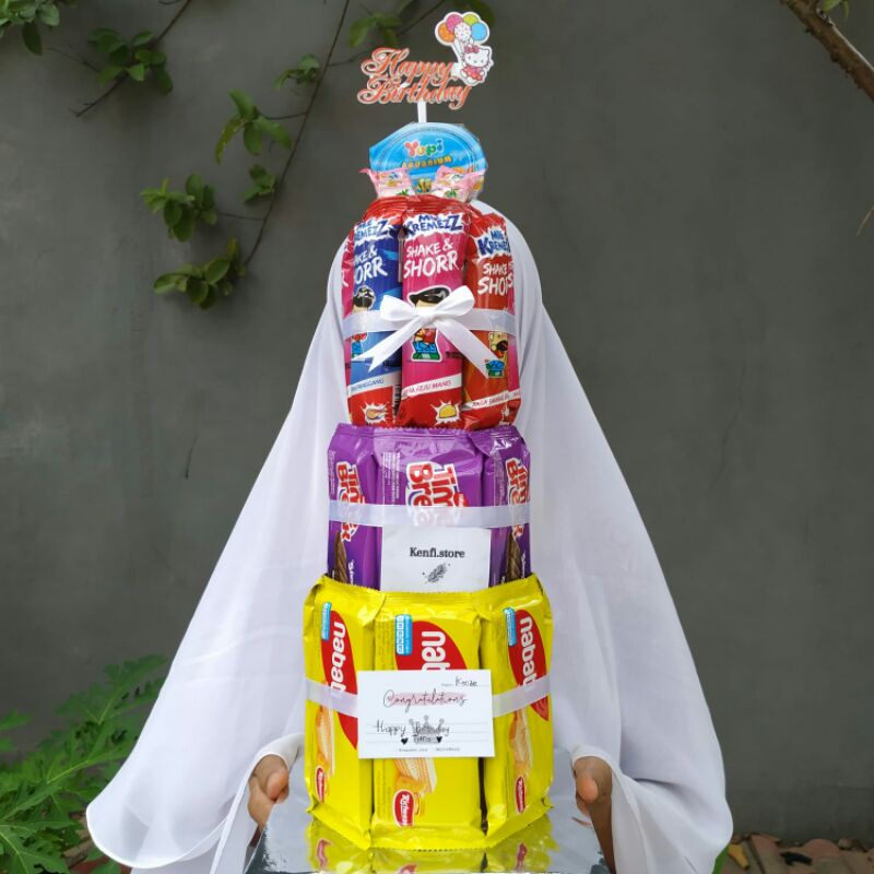

Cake Snack Tingkat // Snack Cake Tingat // Sanck Tower Tingkat //Kue Tart Makanan// Cake Jajanan Murah // Kue Tart Makanan Murah // Cake Bebas Custom // Cake 3Tingkat //8