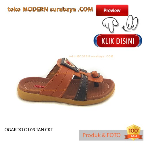 OGARDO OJ 03 TAN CKT sendal anak jepit casual flip flop sol empuk