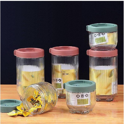 PROMO TOPLES Mini Toples Snack Food Storage Jar Toples Wadah Mini Plastik BL-6 -TERMURAH