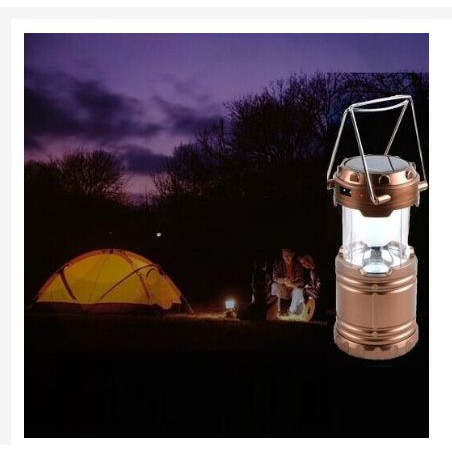 [TOSERBA_EMAK] - Lampu Lentera Emergency Tenaga Solar 12W - G-85 - Brown