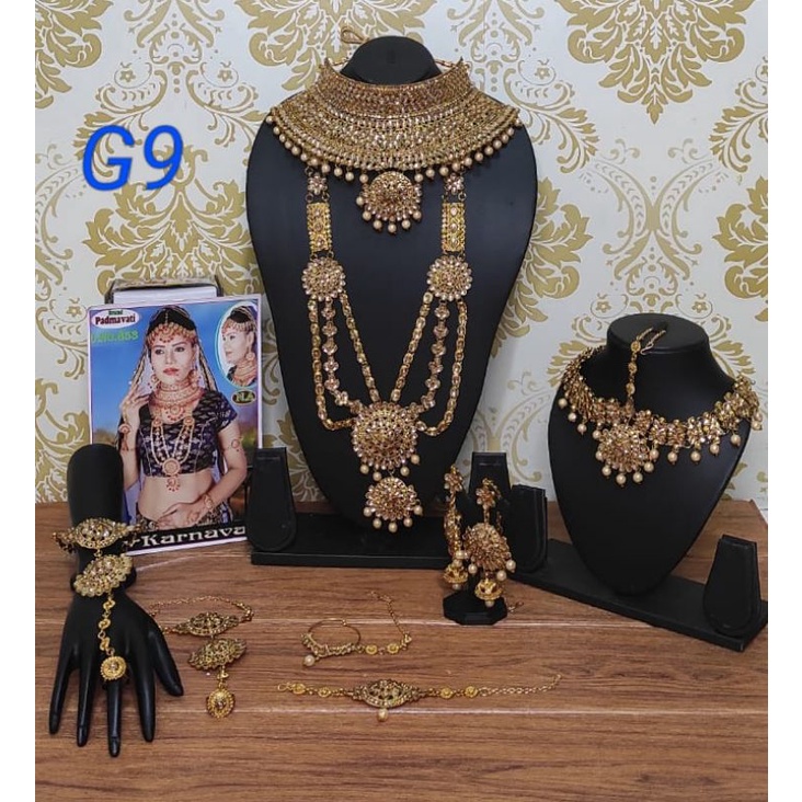 kalung pengantin india set perhiasan india kalung india set