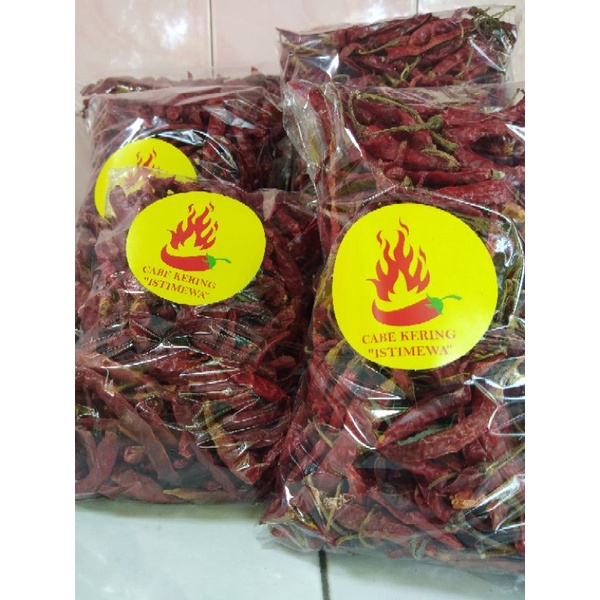 

Cabai Kering / Cabe kering Istimewa ekstra pedas 100gr kualitas terjamin