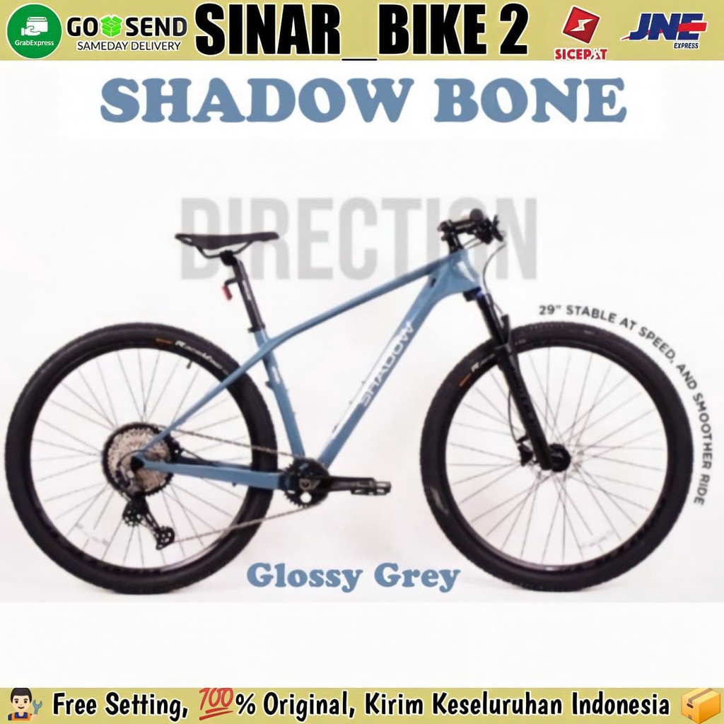 Sepeda Gunung MTB SHADOW BONE 27,5'' 29'' Carbon 12 Speed Deore Hidrolik