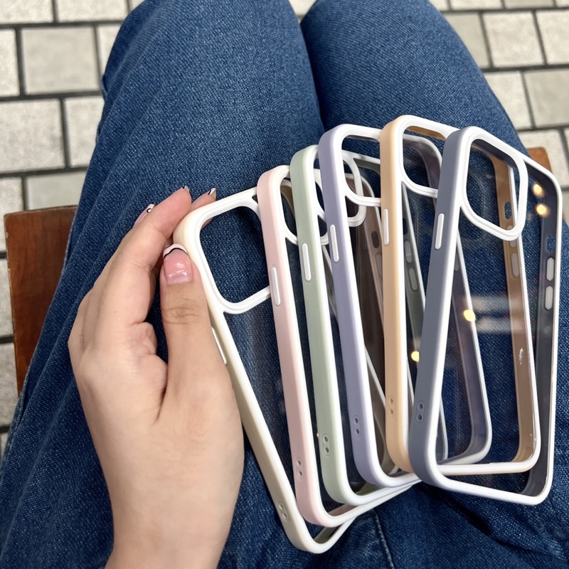 bumper pastel two tone case iphone 7 8 plus x xs xr 11 pro max