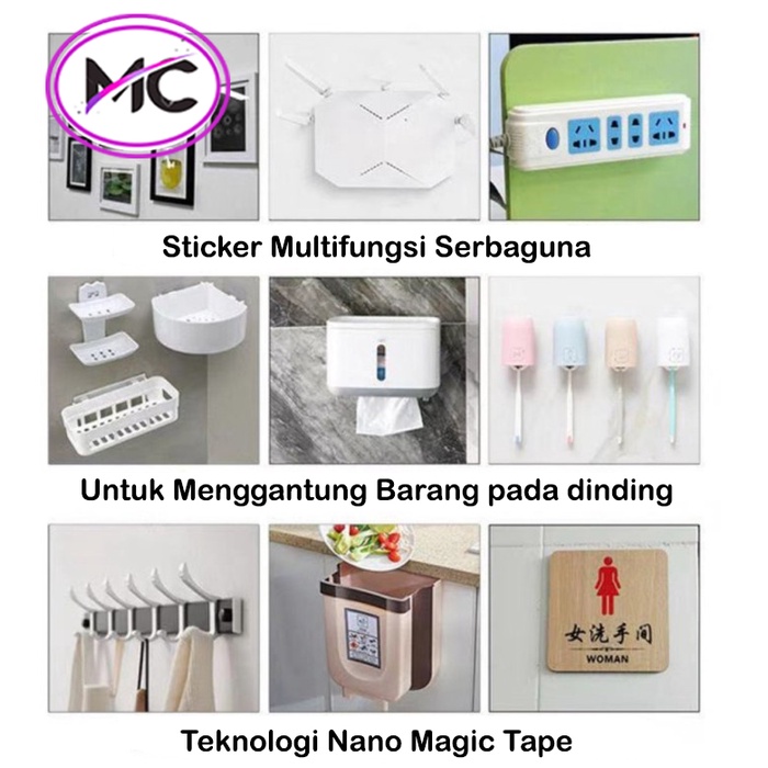 Gantungan Tempel Serbaguna Plus Minus Socket Hook Tempelan Multifungsi Stop Kontak Remote AC Remot TV Hiasan Dinding Foto Aksesoris dan lain lain Murah Super Kuat Teknologi Nano Magic Tape