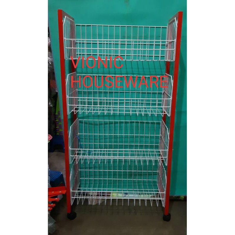 Rak Ciki/Rak Snack roda susun 4 Tebal/Besi