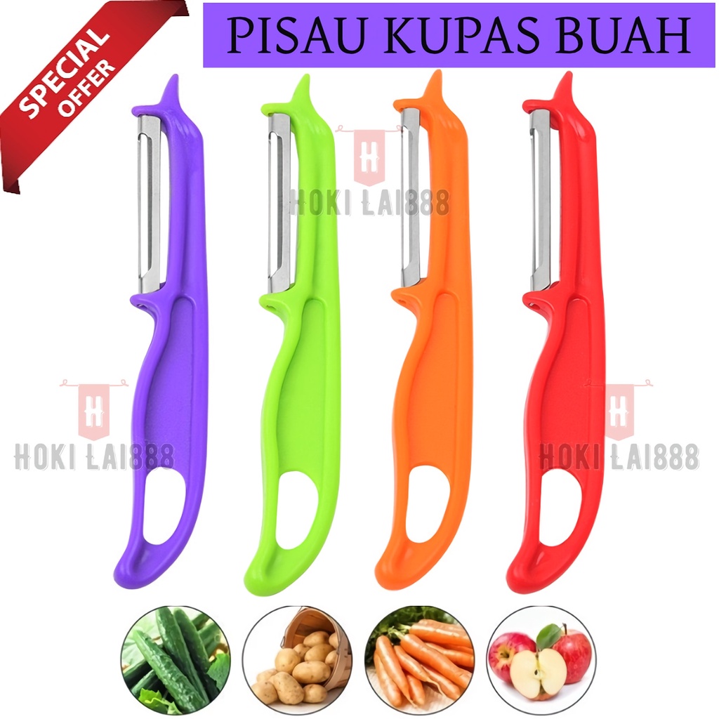 [HKL] PISAU PENGUPAS KULIT BUAH MURAH WARNA WARNI / PISAU KUPAS BUAH DAN SAYURAN / PISAU KUPAS KENTANG