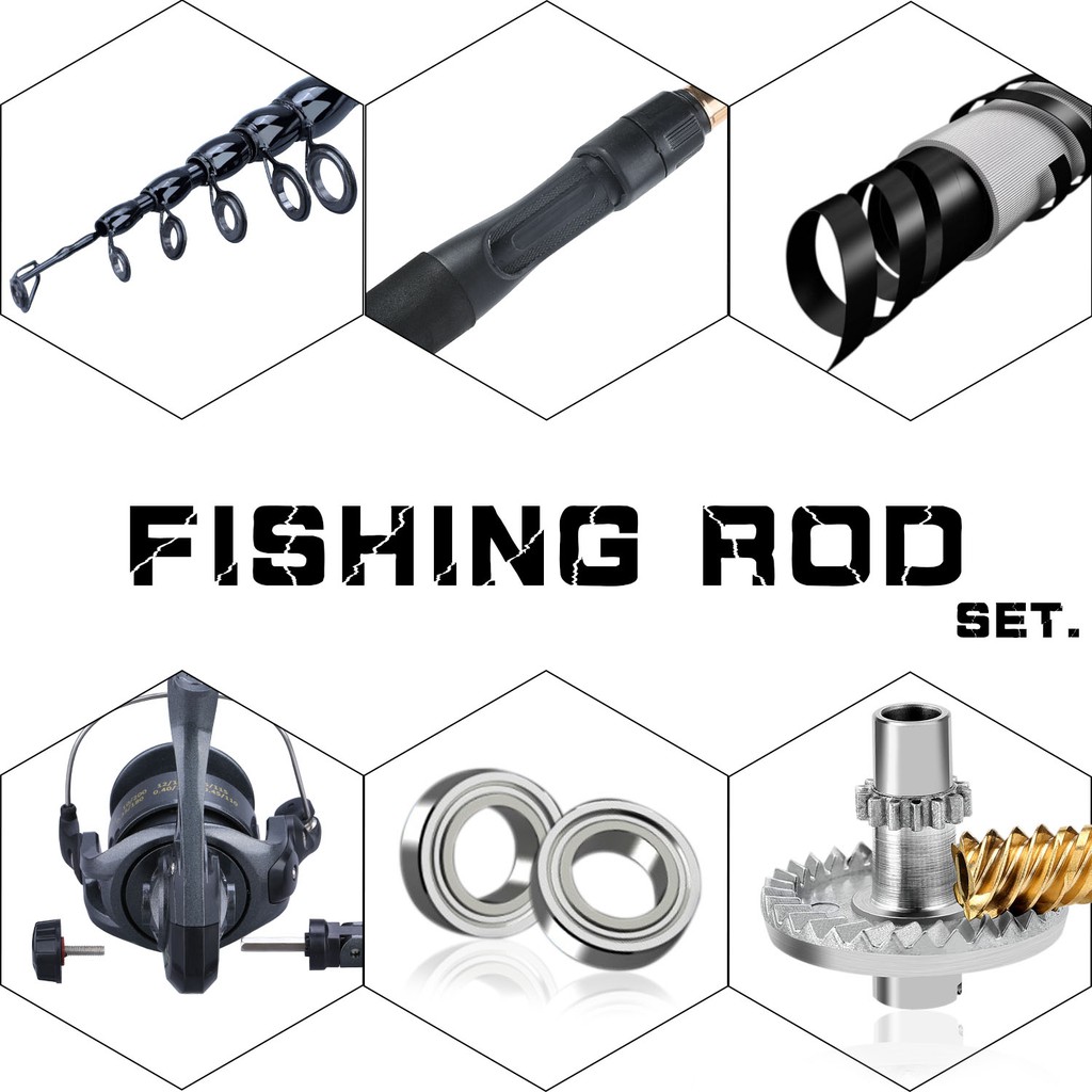 Sougayilang 1.8-2.4 m Telescopic Spinning Fishing Combo Portabel Ultralight Rod dan 6BB 5.2: 1 Kecepatan Tinggi Rasio Gear Fishing Reel pancingan set lengkap