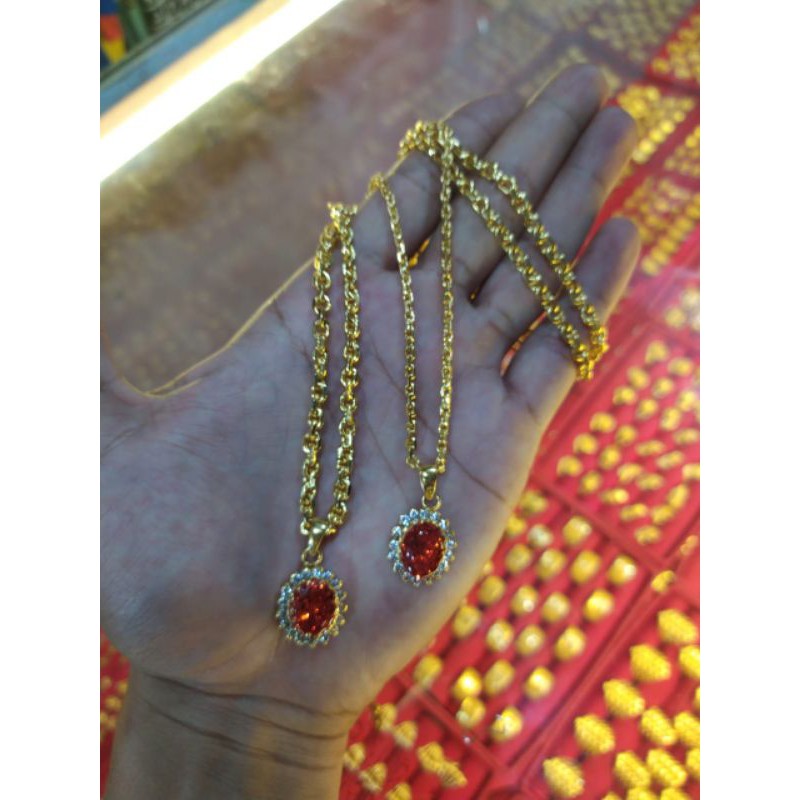kalung sepuhan emas 24k kristal