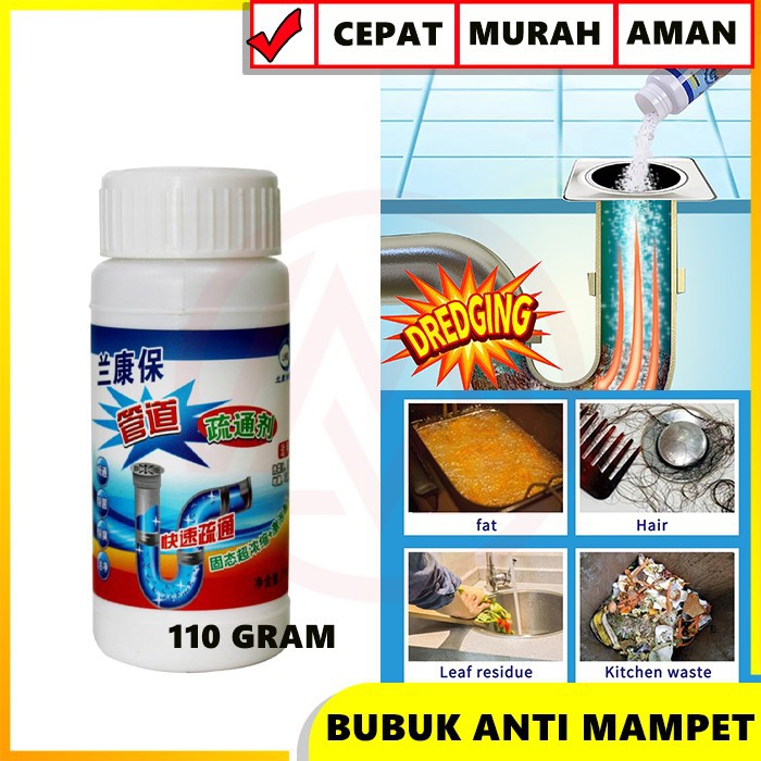 Serbuk Anti Mampet Melancarkan Saluran Air / WC / Pipa / Wastafel Tersumbat