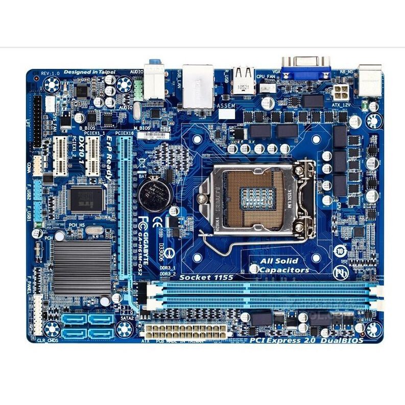 MOTHERBOARD GIGABYTE H61M-DS2 DDR3 1155
