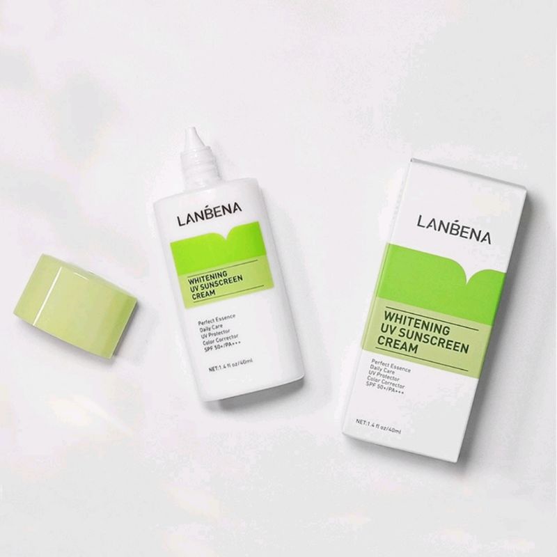 [BPOM] LANBENA Whitening UV Susncreen Cream Green - Menyamarkan | Purple - Mencerahkan (40 ml)