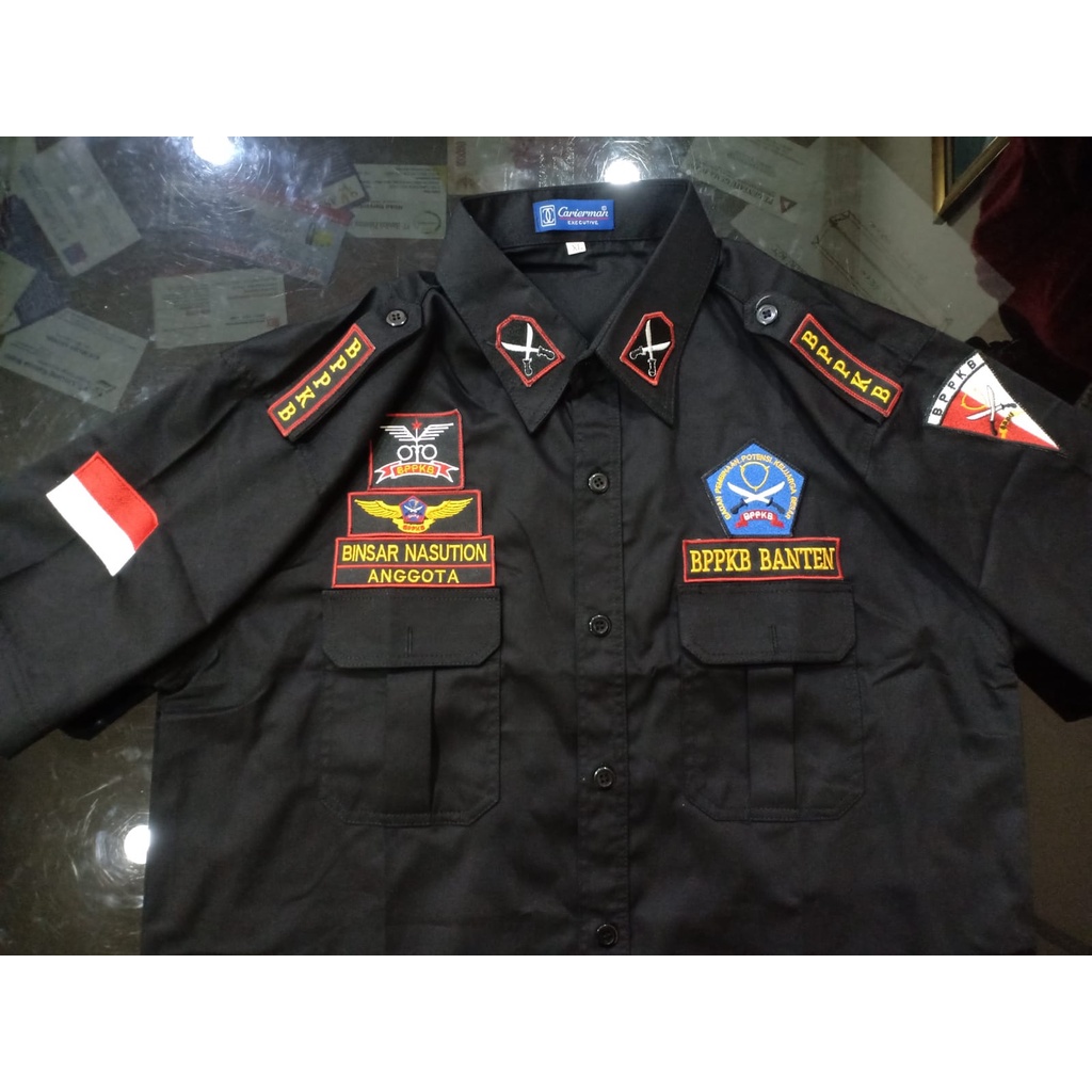 kemeja BPPKB Banten full logo depan belakang baju BPPKB Banten - lengan pendek