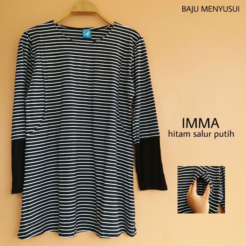 MAMIGAYA Baju Menyusui IMMA Series Kaos ASI Nursing Wear Kaos Menyusui Lengan panjang