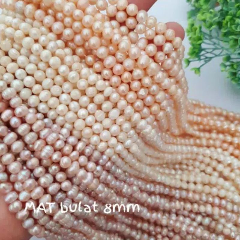 Mutiara Air Tawar Bulat 8mm