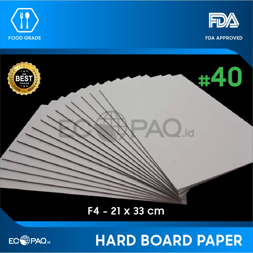Karton Bot - Karton Tebal Abu - Hard Board Grey No.40 -uk21.5x33cm -F4 - (12 lb)