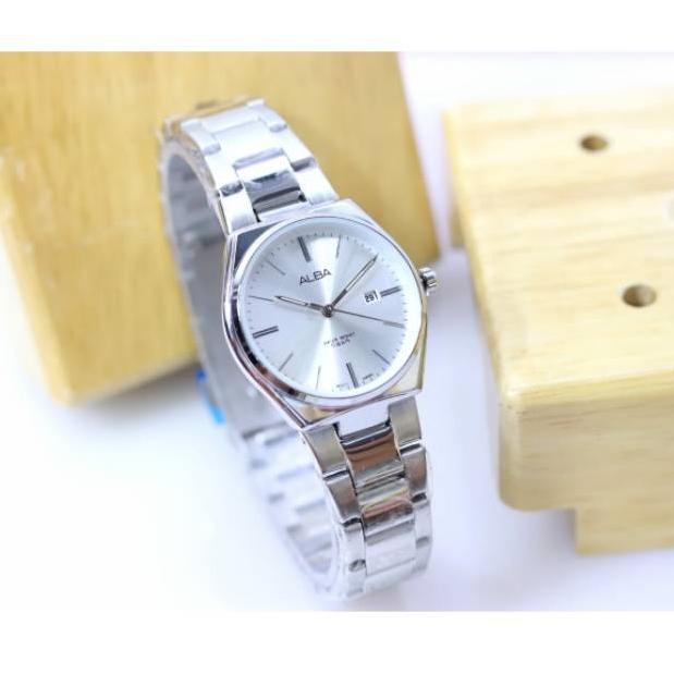Jam tangan wanita Alba classic GW-272HC balok rantai tanggal aktif free box "KLP. 188699"