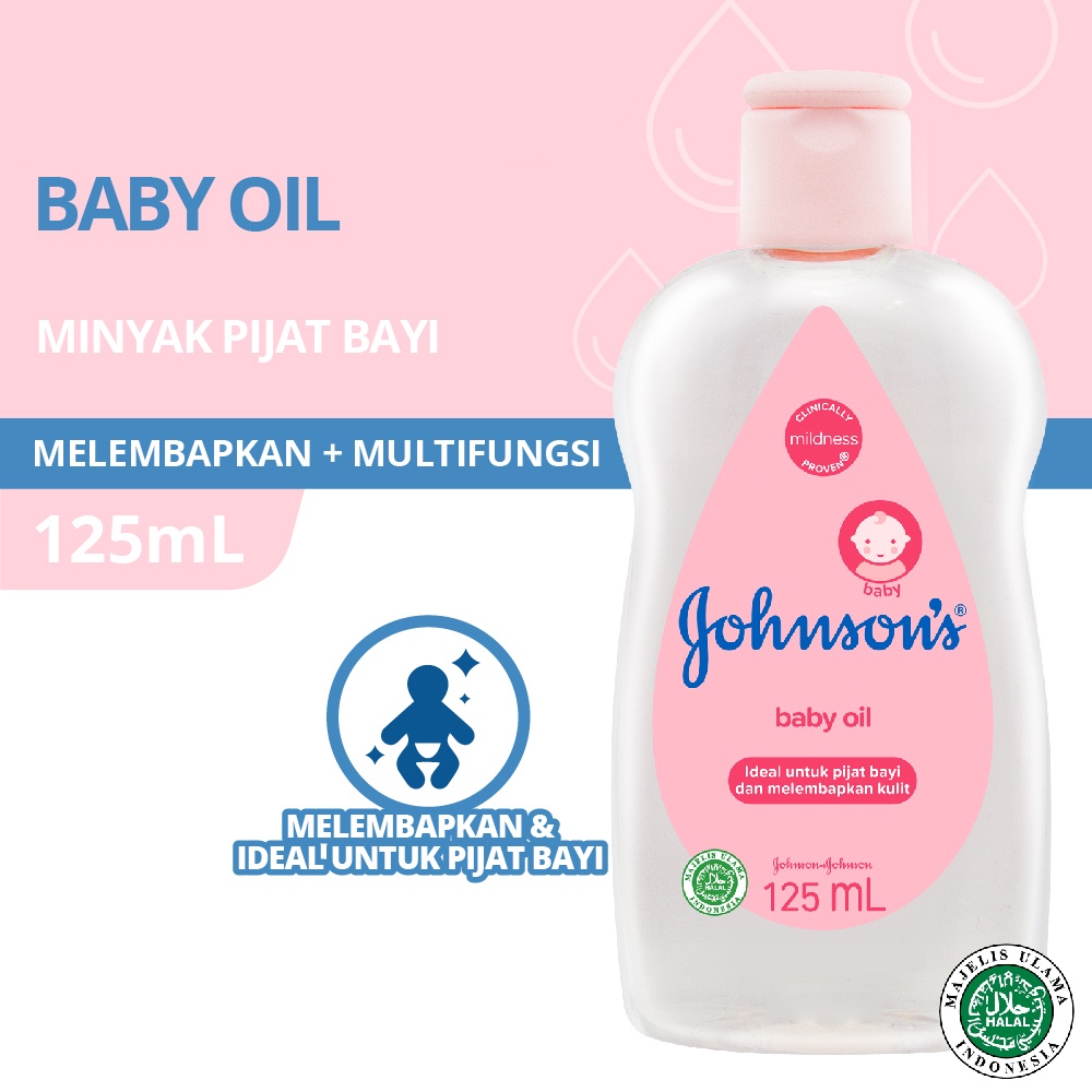 Johnsons Oil 125ml + Bubble Wrap / Toko Makmur Online