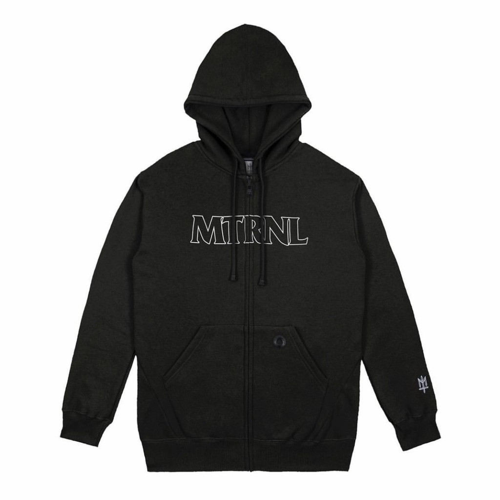 ZIP HOODIE MATERNAL WARNA HITAM