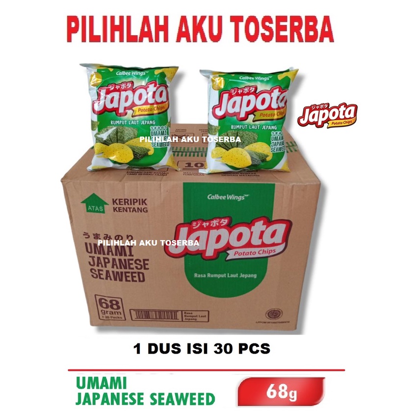 Japota Keripik Kentang RUMPUT LAUT / SEAWEED 68 gr - ( HARGA 1 DUS ISI 30 PCS )