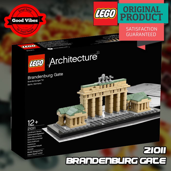 LEGO Original ARCHITECTURE 21011 Brandenburg Gate - Mainan Anak Edukasi Hotel Gedung Mini Kebun