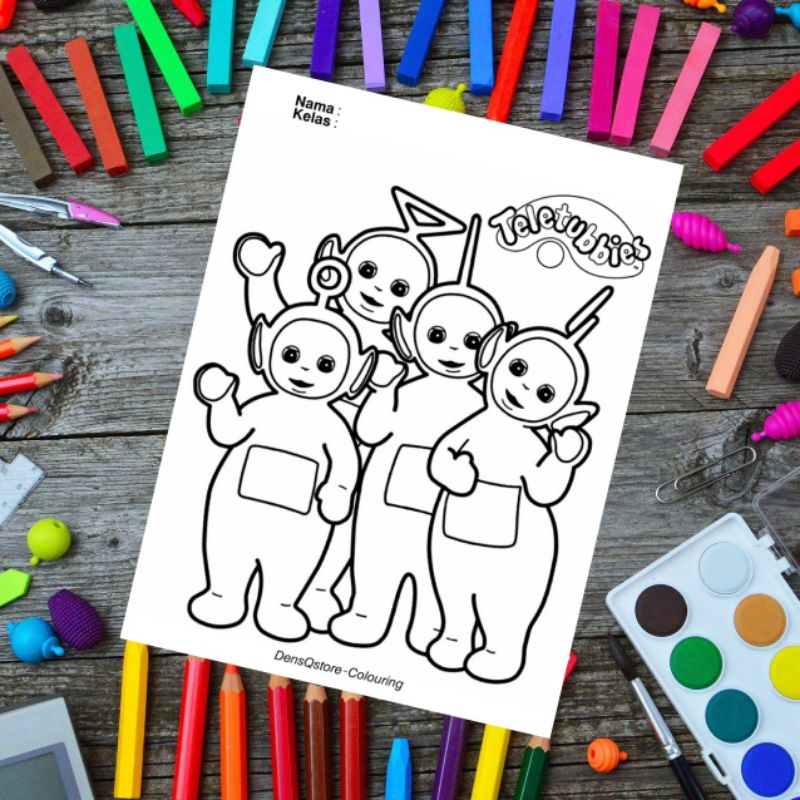 

Kertas Mewarnai Gambar Anak Tema Teletubbies / Kertas Gambar (10 Lembar Gambar)