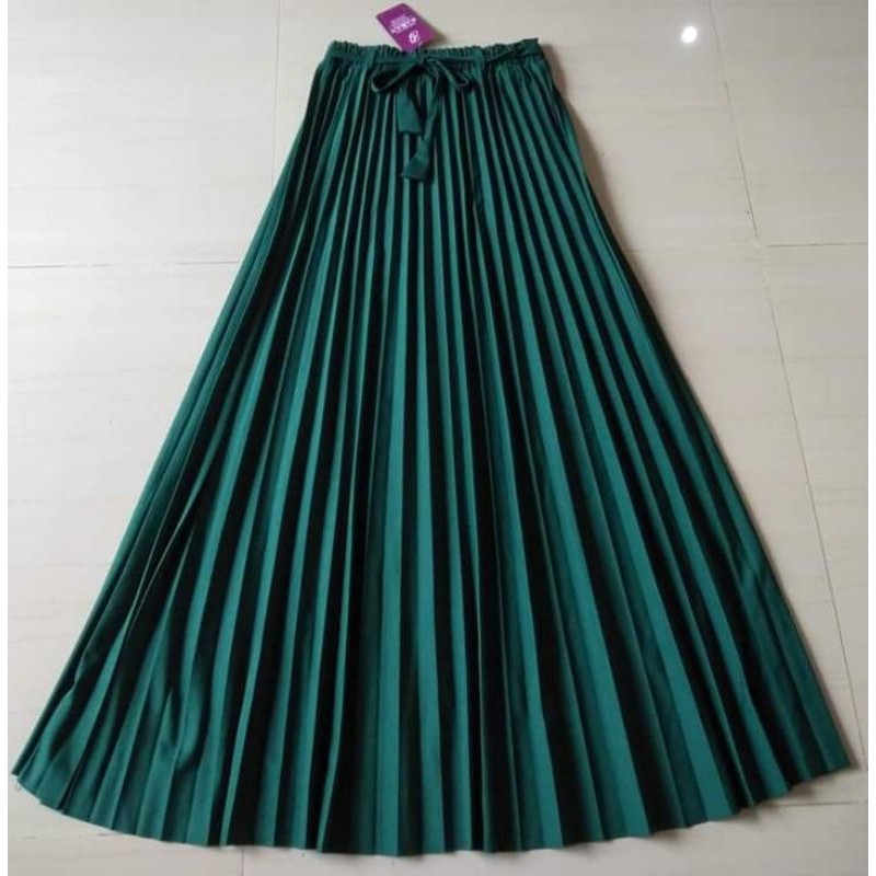 Premium Rok Plisket Klok Mayung Lebar