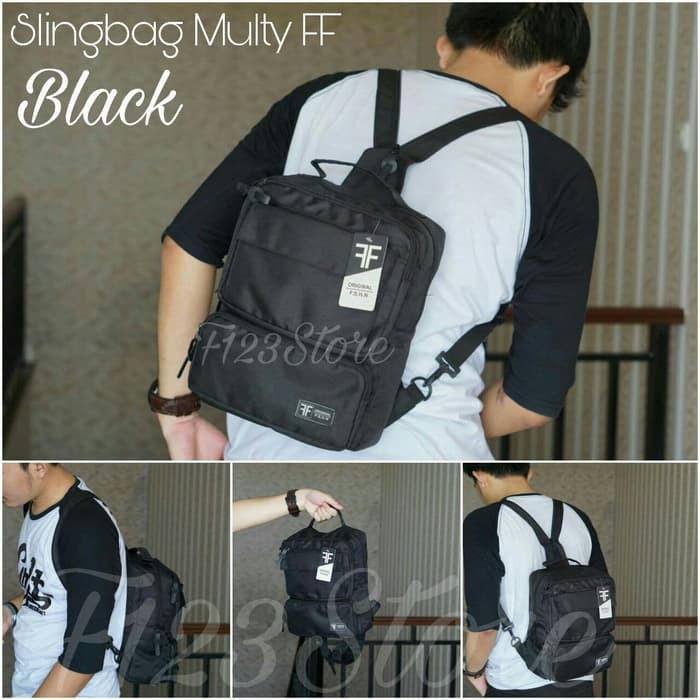Slingbag Adidas / Tas Waistbag Distro - MULTY BLACK