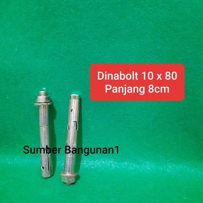 Dinabolt 10 x 80 baut dinabolt panjang 8cm