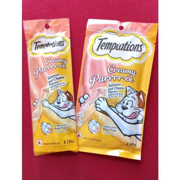 Temptations creamy purrrr-ee cemilan kucing