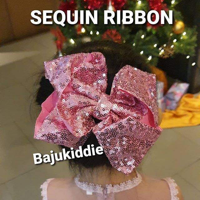 50013 SEQUINE RIBBON / JEPIT RAMBUT ANAK / PITA PESTA BLINK BLING PRINCESS / PITA LUCU